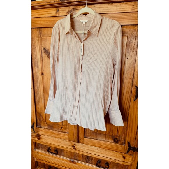 NWT Max Studio London Blush Rayon Blend Blouse Size XL - Picture 1 of 4